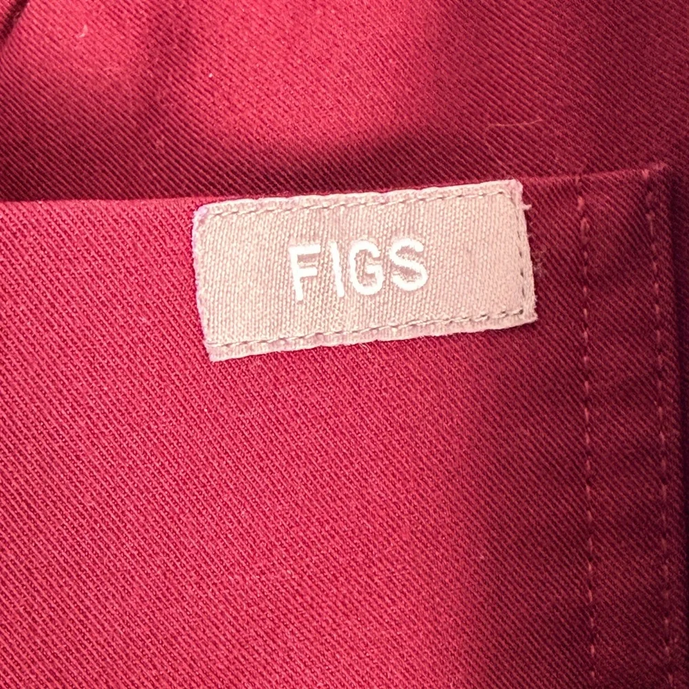 Figs Jogger Pants in Burgundy with Contrast Drawstring